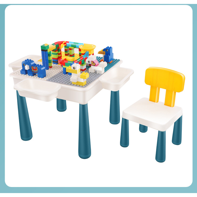 Children's building block table multifunctional game baby early ...