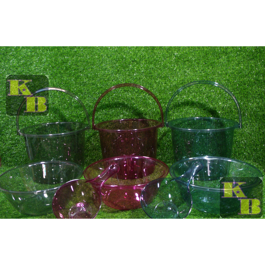 ACRYLIC SET (DIPPER, BASIN, AND PAIL) CLASS A (Random color wil be