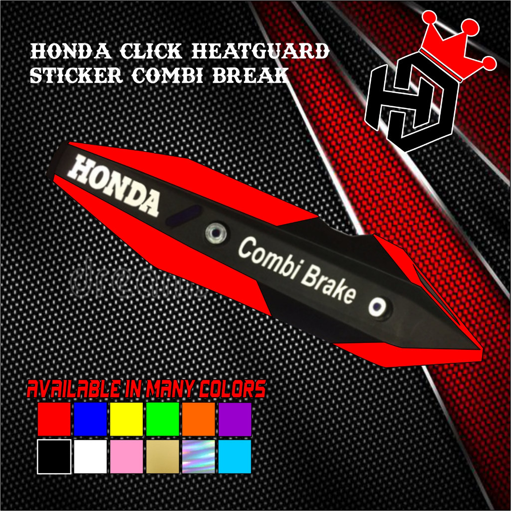 honda click heatguard combi brake STICKER ONLY v2 125 150 machine cut ...