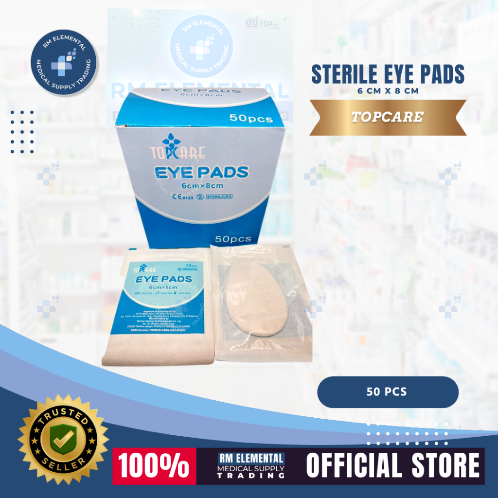 [ BOX ] EYE PADS Sterile 6cmx8cm (Topcare) 50 Pieces | Shopee Philippines