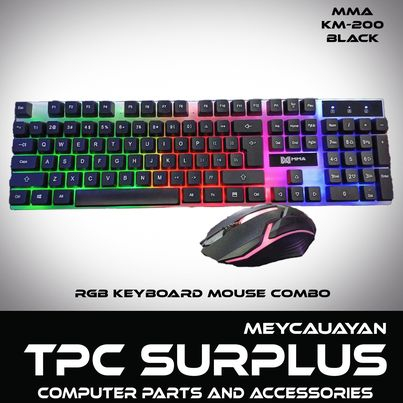 MMA KM-200 Keyboard and Mouse Bundle Black and White | Shopee Philippines