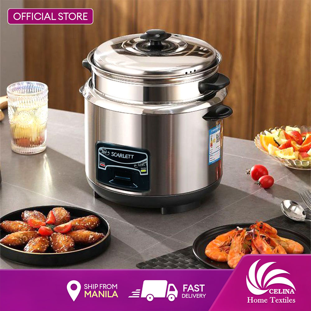 Celina 1/1.5L Stainless Steel Automatic Electric Rice Cooker With Steamer Shopee Philippines