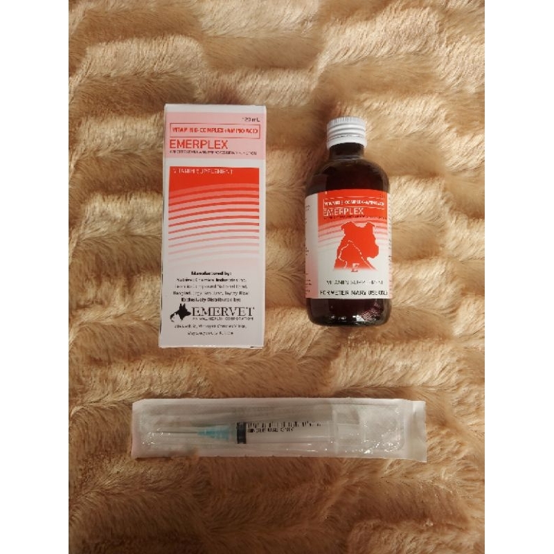 EMERPLEX Vitamin B Complex + Amino Acid 120ml for Cats and Dogs