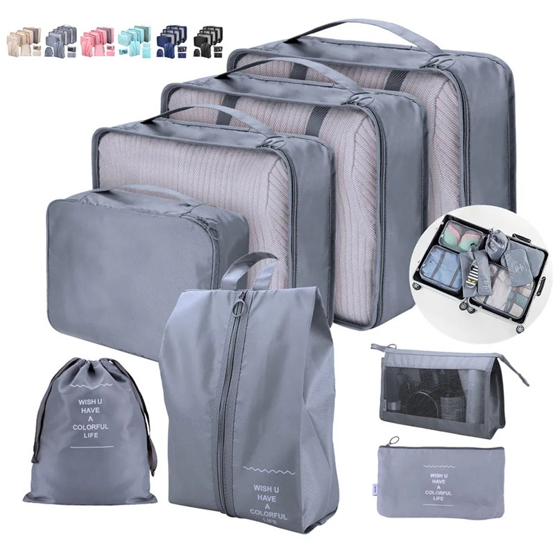 7 In 1 Travel Organizer Thickened Zip Lock Travel Pouch Travel Luggage ...