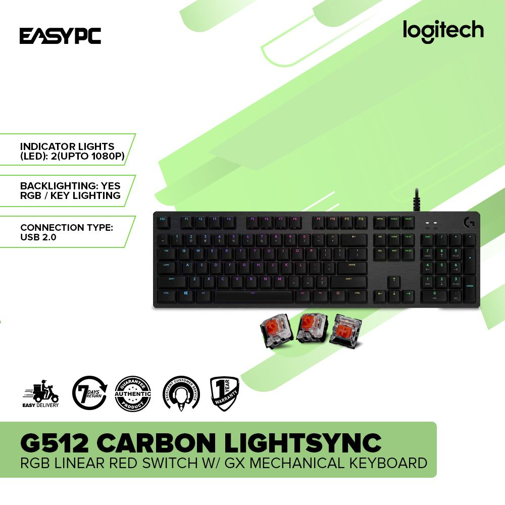 EasyPC Logitech G512 Carbon lightsync RGB GX Gaming Mechanical