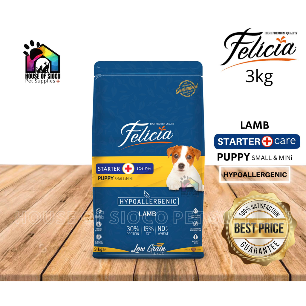 Felicia Hypoallergenic Low Grain Dry Food For Dog Puppy 3kg Shopee Philippines