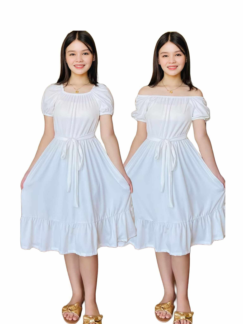 Plain white clearance dress for teenager