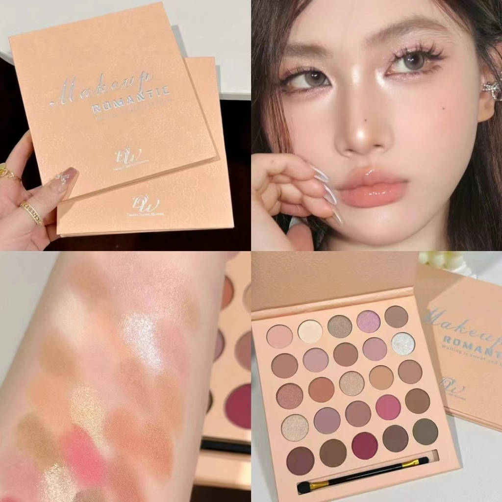 DW Romantic Eyeshadow 25 Colors Palette W/ Brush | Shopee Philippines