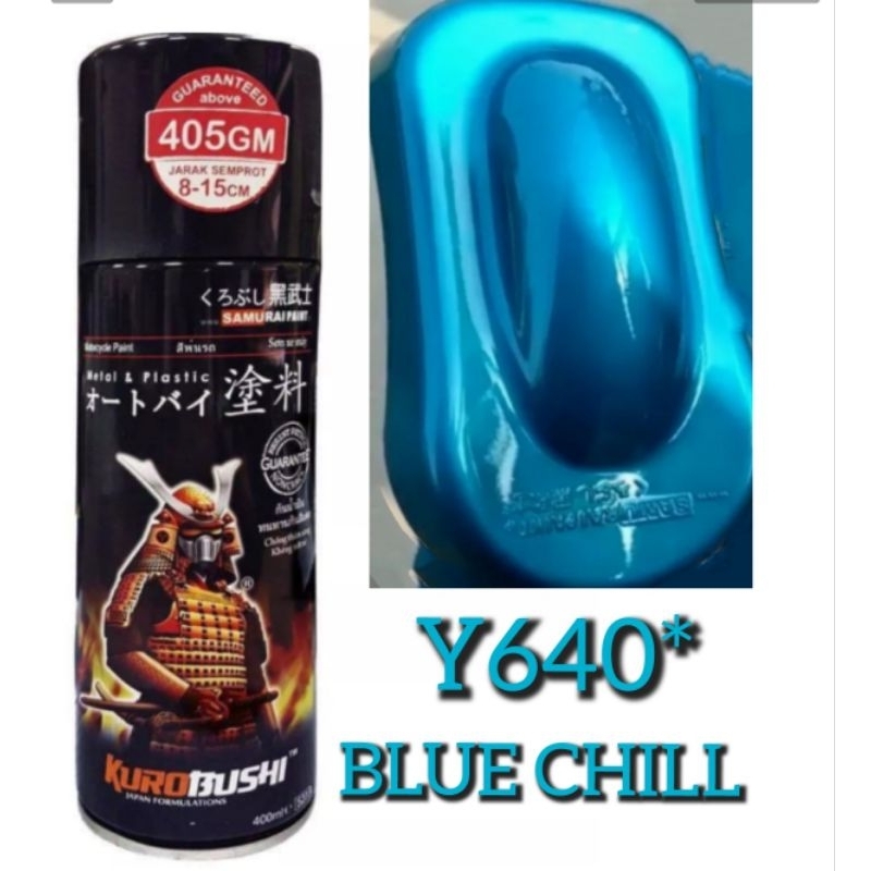 SAMURAI SPRAY PAINT BLUE CHILL Y640* ( YAMAHA SINGLE COLORS)400ML Shopee Philippines