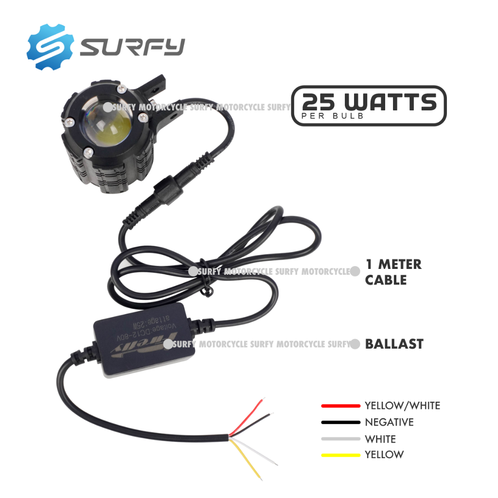 Firefly Mini Driving Light V6 4Wires High and Low Beam White and Yellow ...