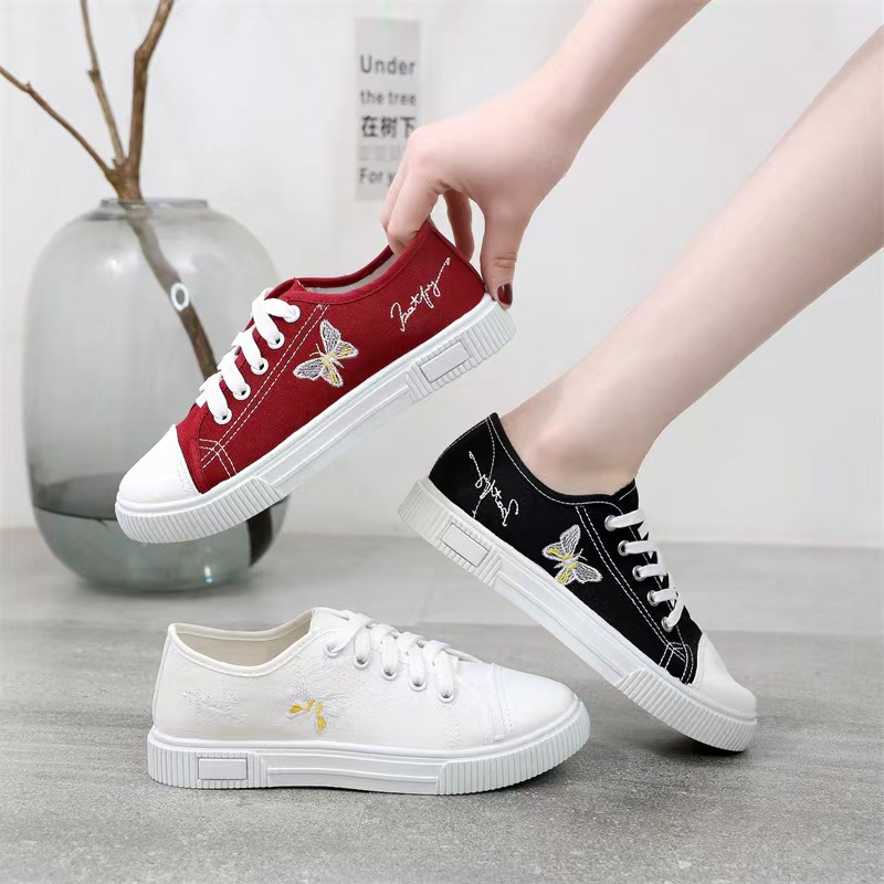 A5 Female student canvas shoes small white shoes female soft sole fashion casual shoes fashionable o