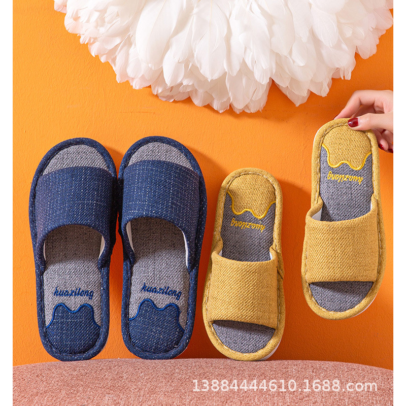 Japanese Linen Cotton slippers for men and women indoor cotton slipper