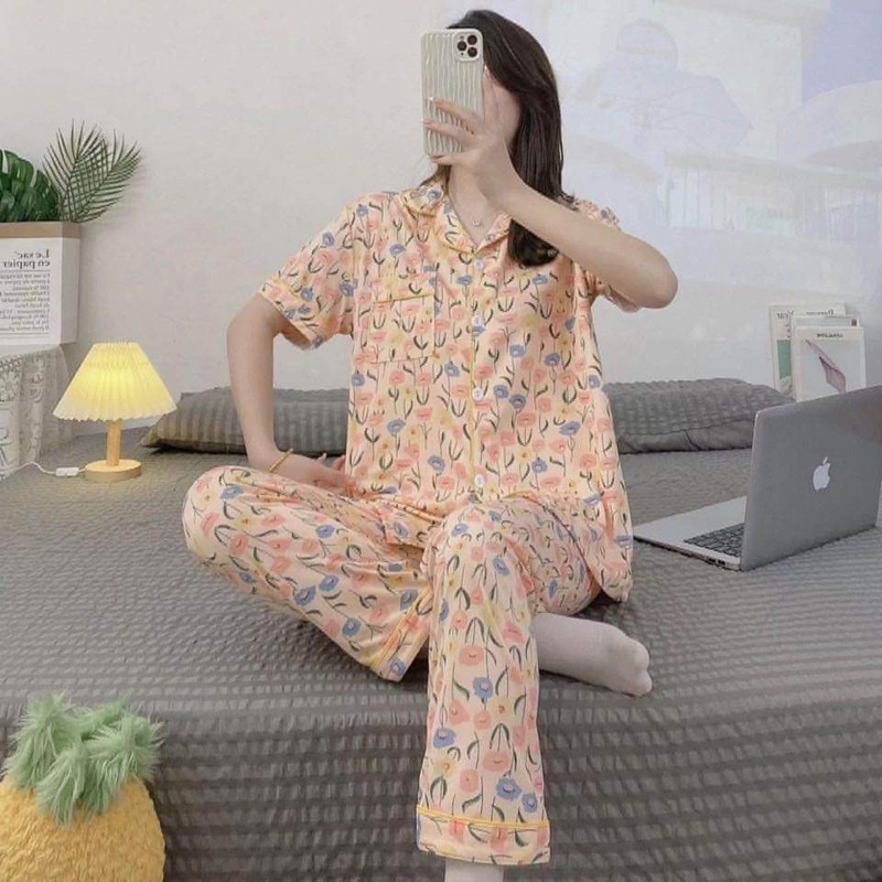Sleeve Pajama Outfit Shopee Fashion Korean Adult Cute Printed