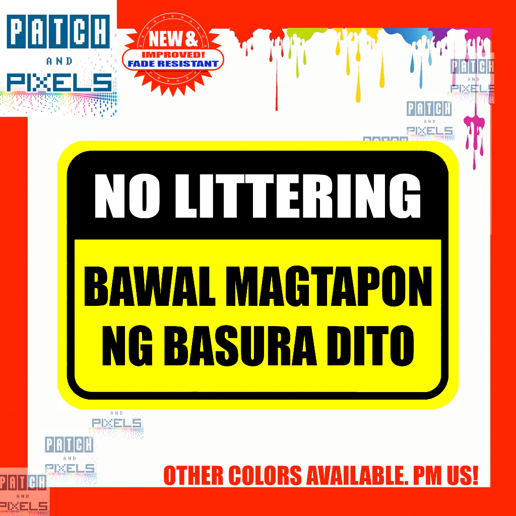 Bawal Magtapon Ng Basura Dito Signage Shopee Philippines