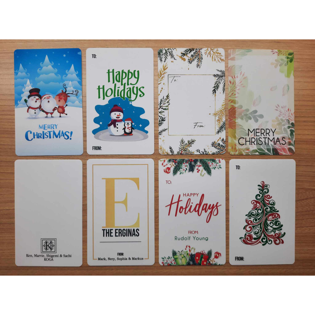 Personalized Holiday SET 5 GIFT CARD 2024 greeting card birthday card