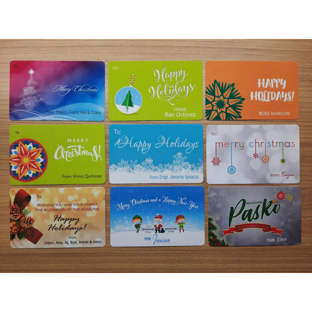 Personalized Holiday SET 12 GIFT CARD 2024 greeting card birthday card