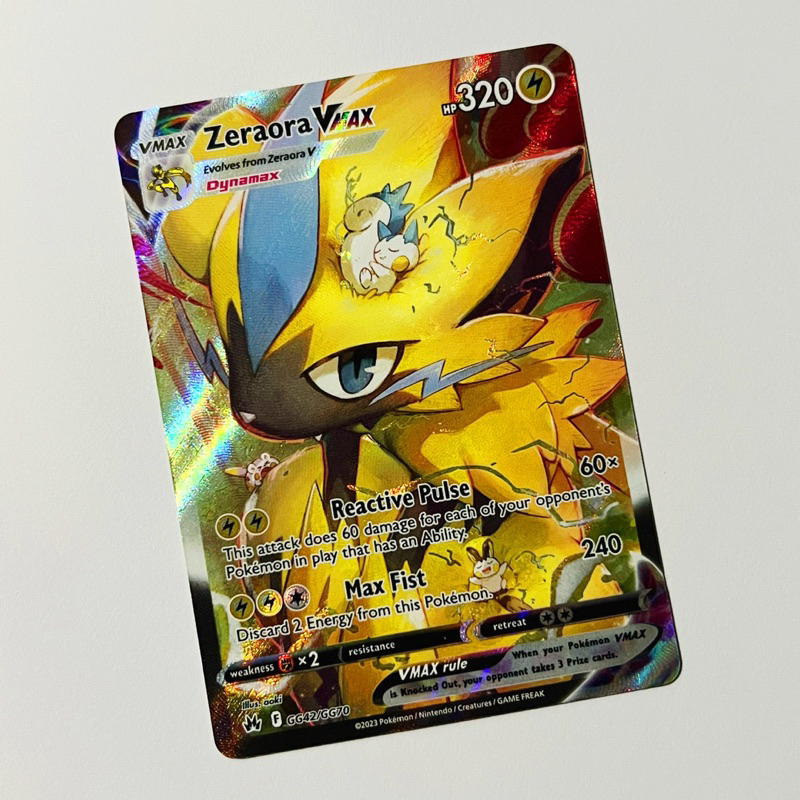 Zeraora Vmax Galarian Gallery Crown Zenith Set Sword Shield Era