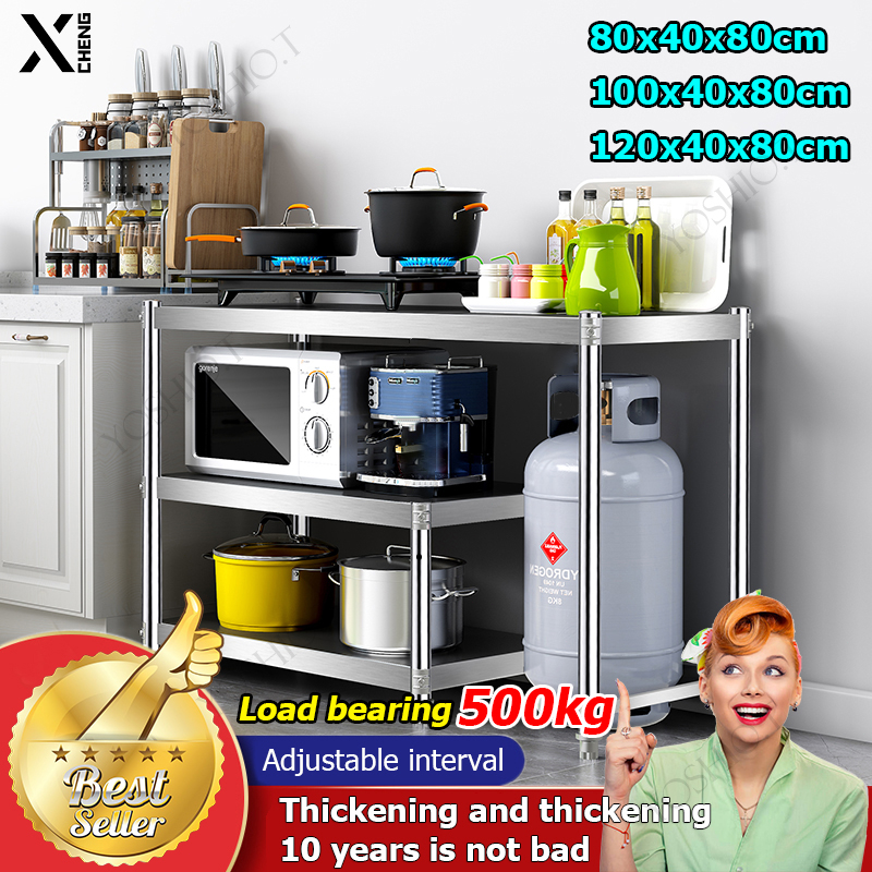 In10 years gas stove rack stand Stainless steel Gas Stove Kitchen Shelf