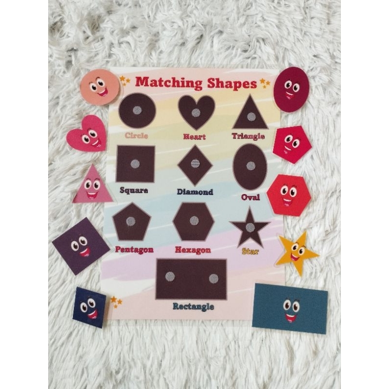 Laminated Matching Shapes with Velcro Shopee Philippines