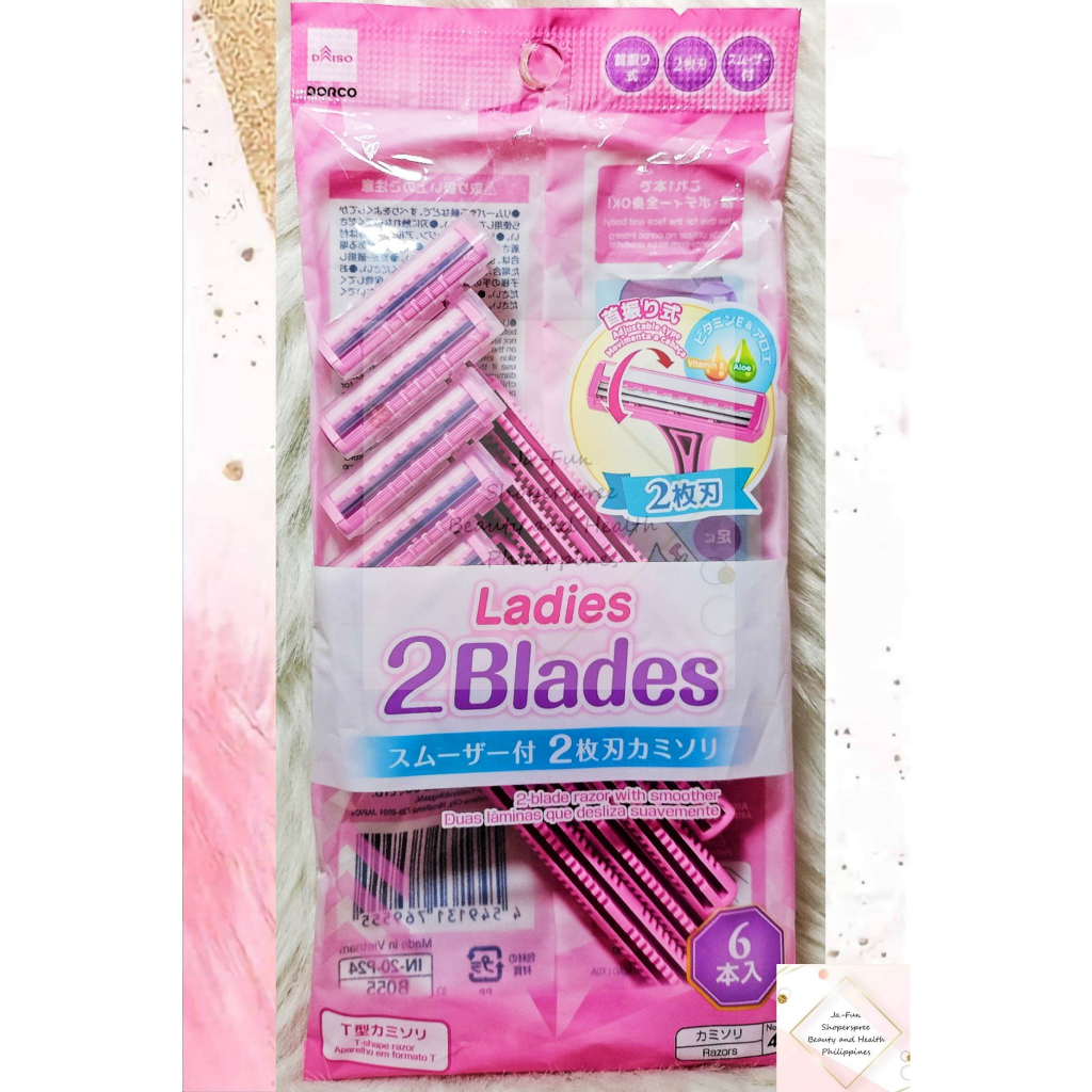 RAZOR FOR WOMEN 2-BLADE ADJUSTABLE 6PCS ( AUTHENTIC JAPAN DAISO QUALITY ...
