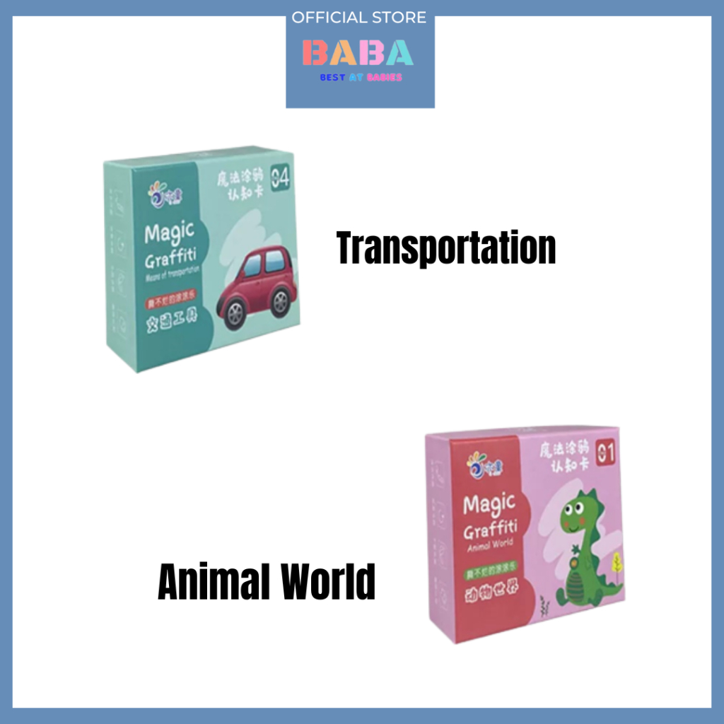 BABA Magic Doodle Flash Cards Kids Early Educational Toys Water ...