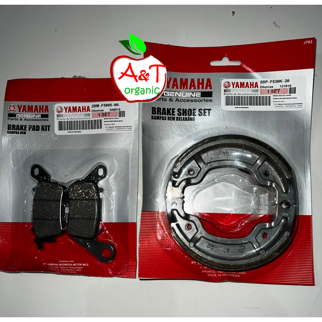 Front Brake Pad & Rear Brake Shoe Yamaha Aerox 155 Gravis M3 Soul I ...