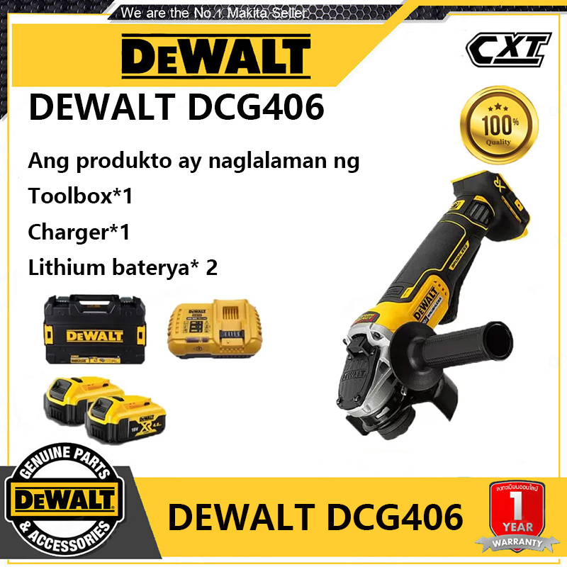 Dewalt DCG406 electric angle grinder lithium battery rechargeable