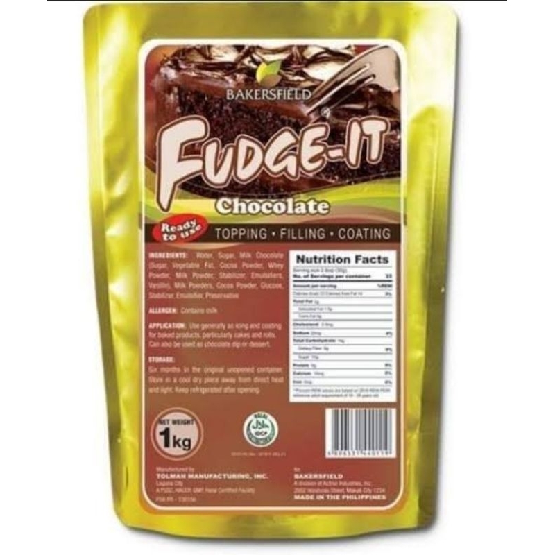 Bakersfield Fudgeit Chocolate Caramel Yema Ube 1kg Fudge It Topping