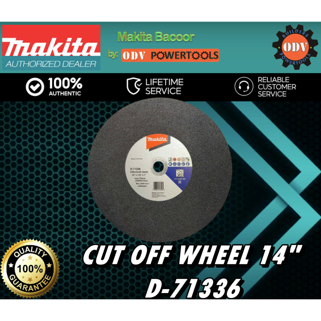 MAKITA D71336/B10730/B64696 14″ (355mm) A36P Cutoff Wheel ODV
