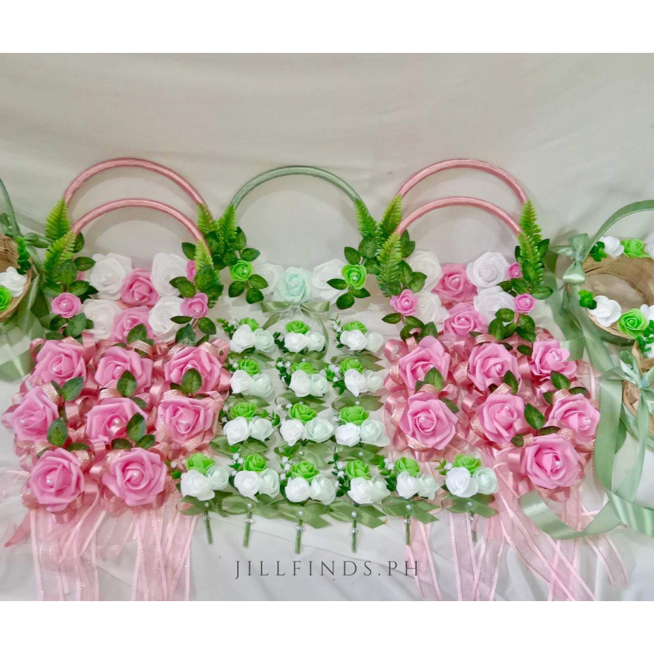 Customized Bridal Wedding Entourage Set Artificial Flower Decorations ...