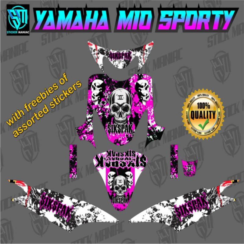 Yamaha Mio Sporty decals sticker, Laminated | Shopee Philippines