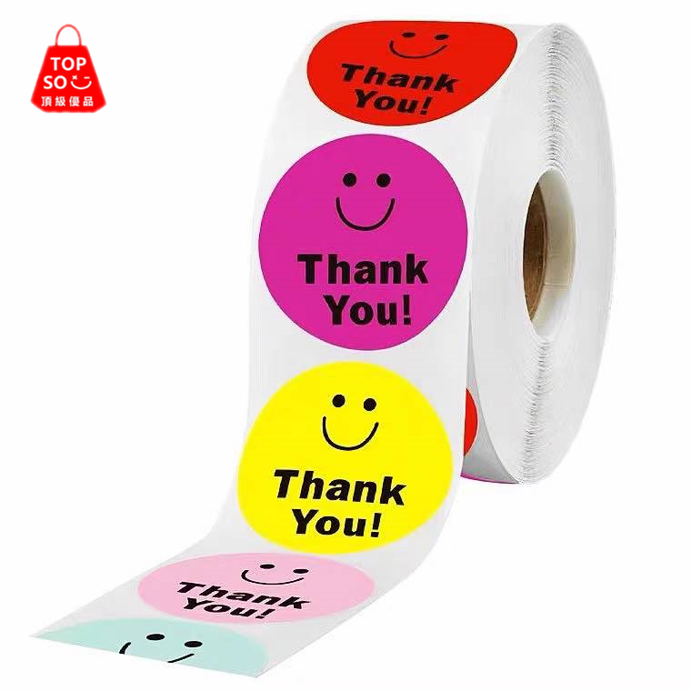 TOPSO.PH 500pcs/roll 8 Colors Cute Smiley Face Sticker Store Shopping ...
