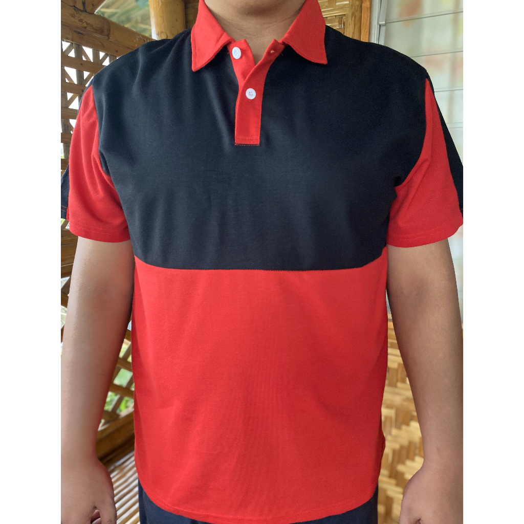 men polo shirt / black, red (XL) Shopee Philippines