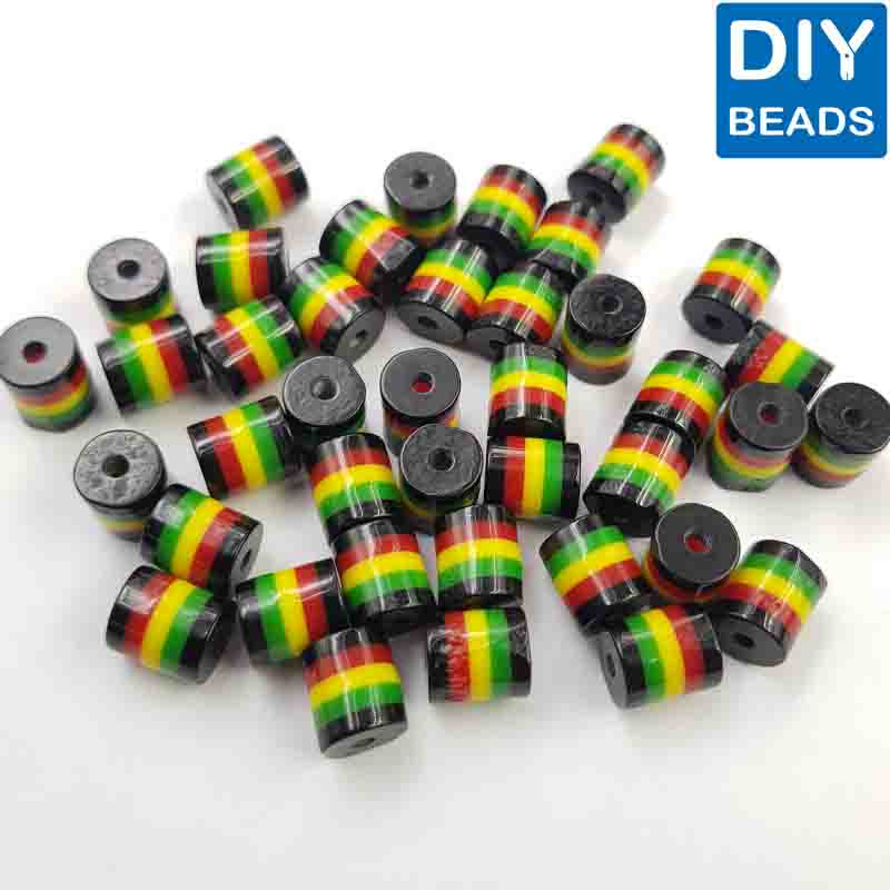 Black Rasta Beads Tube 8x9mm (262grams) | Shopee Philippines