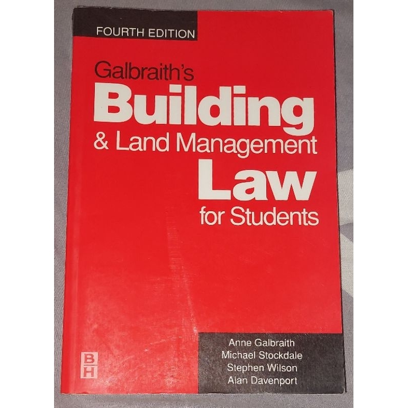 Galbraith's Building & Land Management Law for Students 4th Edition