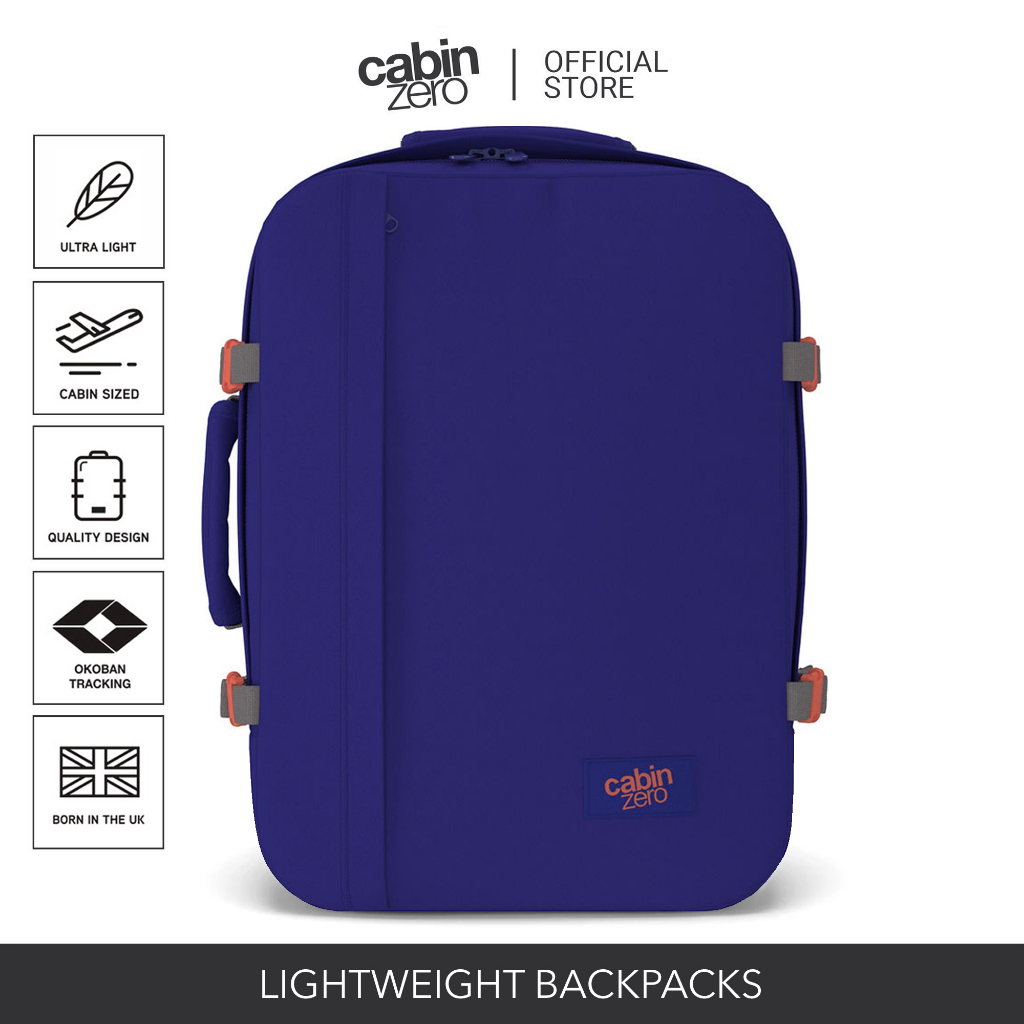 CabinZero Classic 44L Backpack Hand Carry Luggage Travel Bag