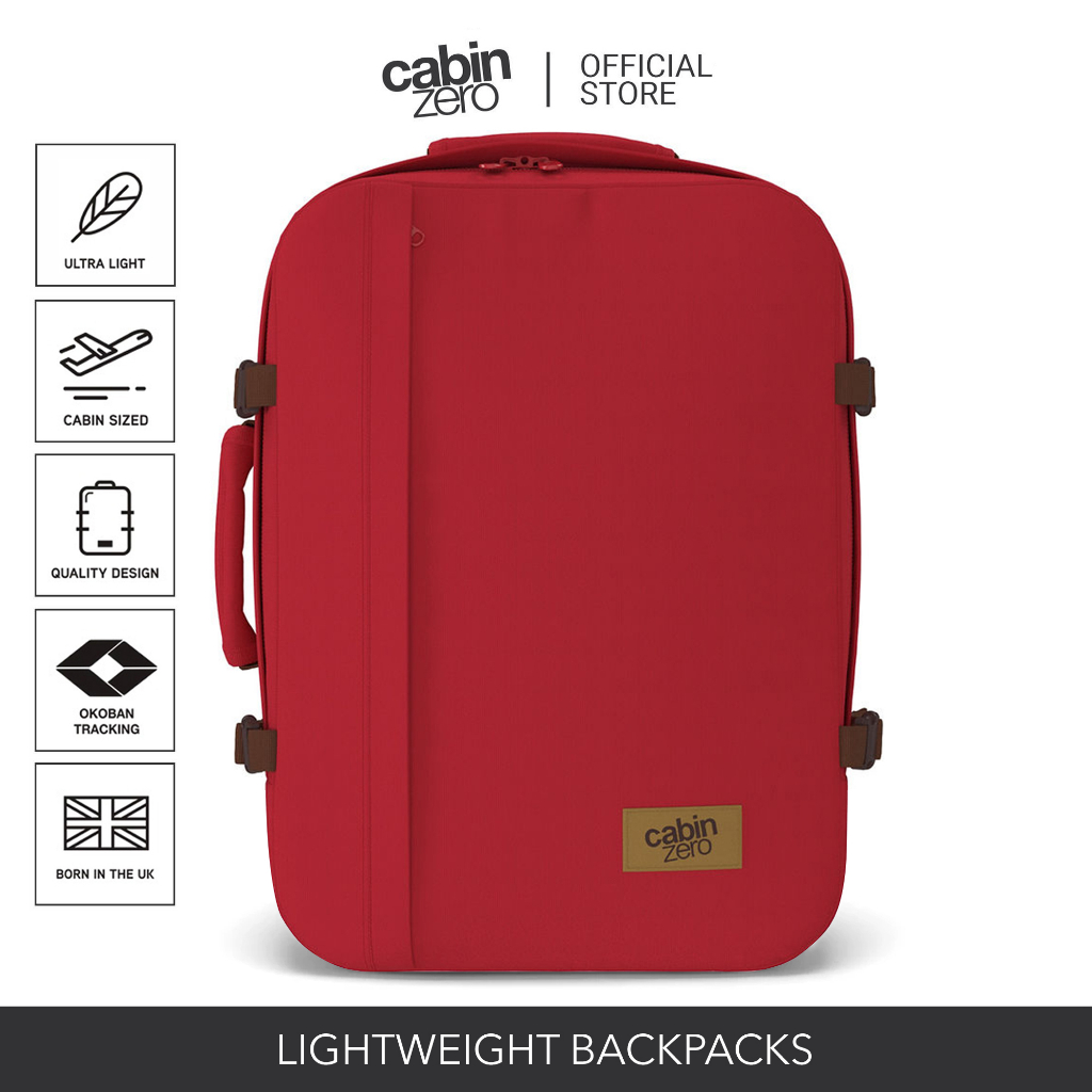 CabinZero Classic 44L Backpack Hand Carry Luggage Travel Bag