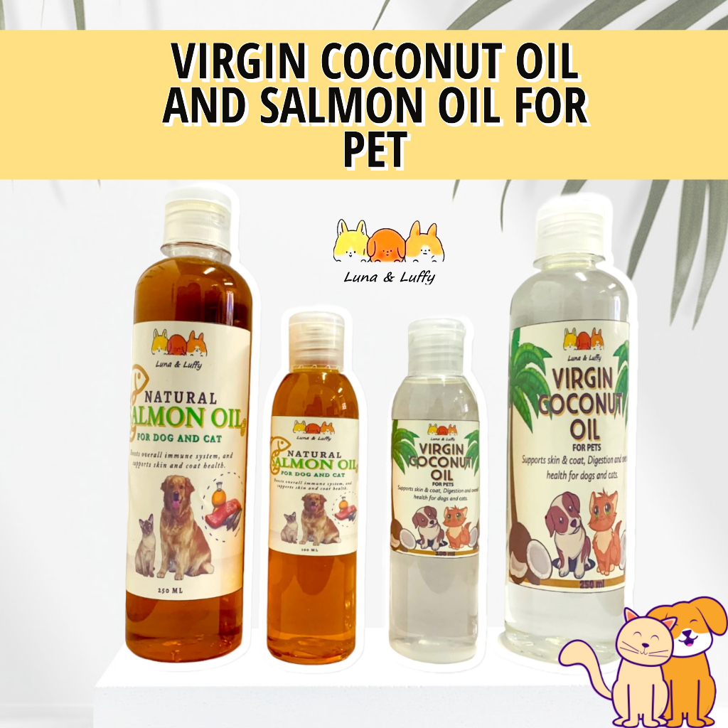 VCO organic extra virgin coconut oil for Pets Salmon oil (rich in Omega