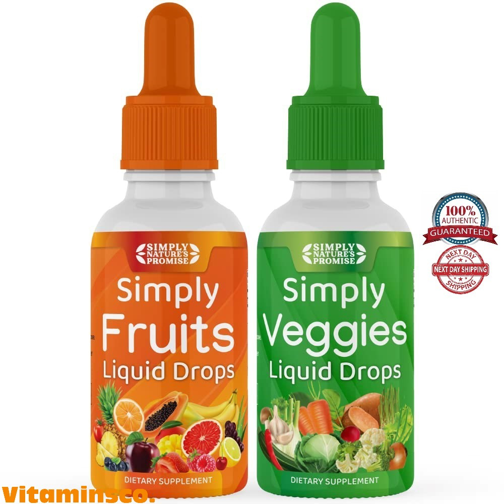 Simply Nature's Promise Liquid Drops Made with Natural Whole Food, Sugar Free (2 Bottles 30 ml