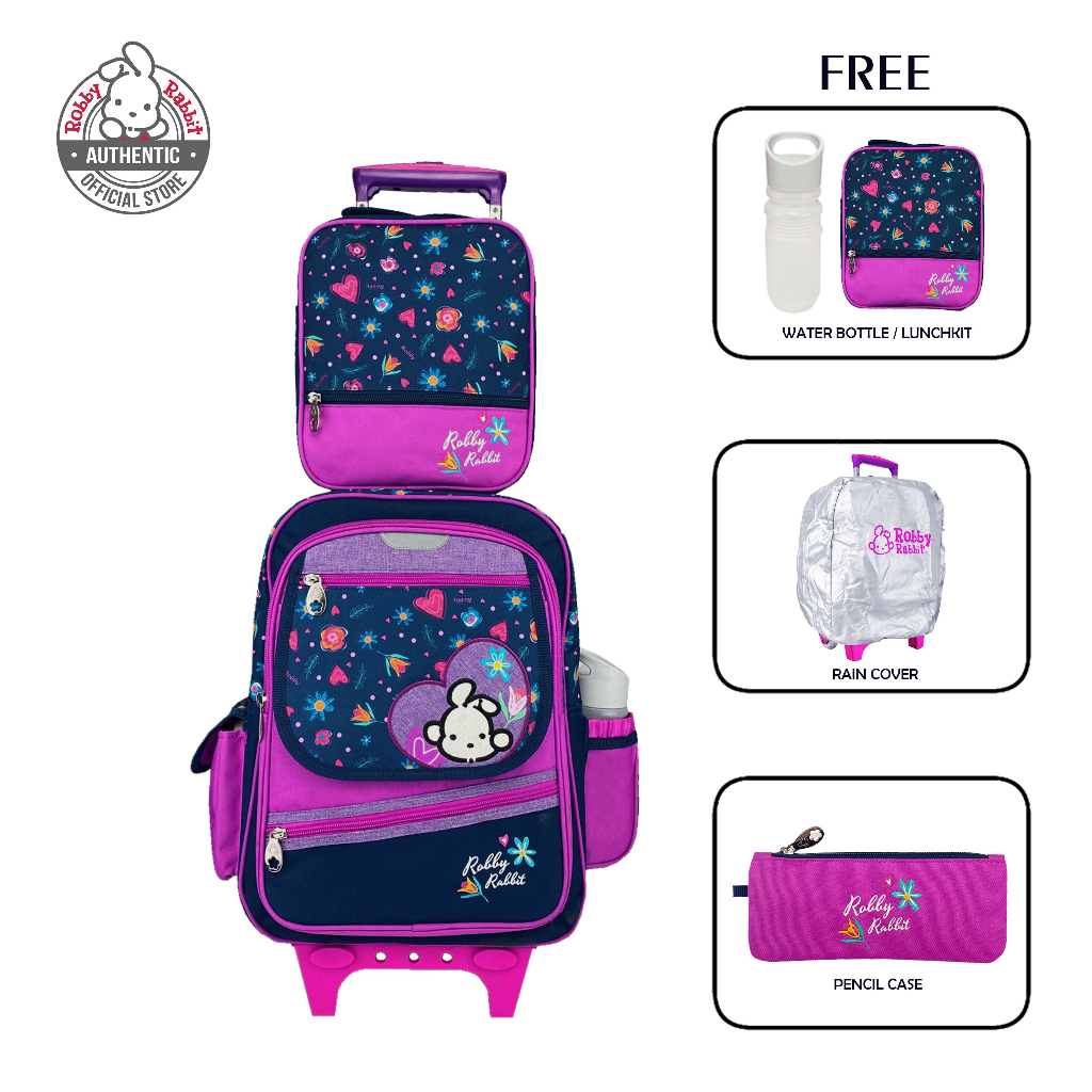 Robby Rabbit Pink Blossom Soft Trolley 16