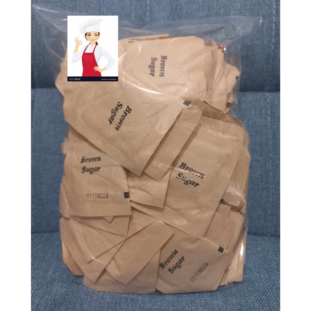 100 Brown Sugar sachet (5 grams X 100 pieces) FAST DELIVERY Shopee