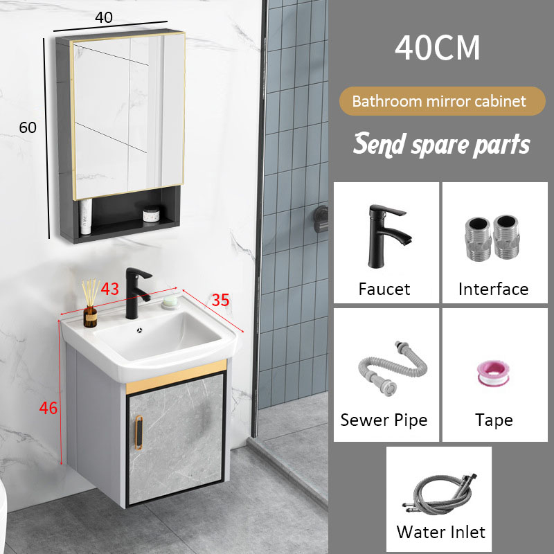 40cm Bathroom Sinks complete set lavatory sink with Mirrow