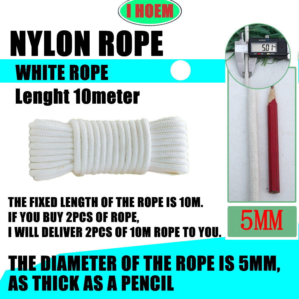 Multicolor length 10m, diameter 5MM multifunctional nylon rope