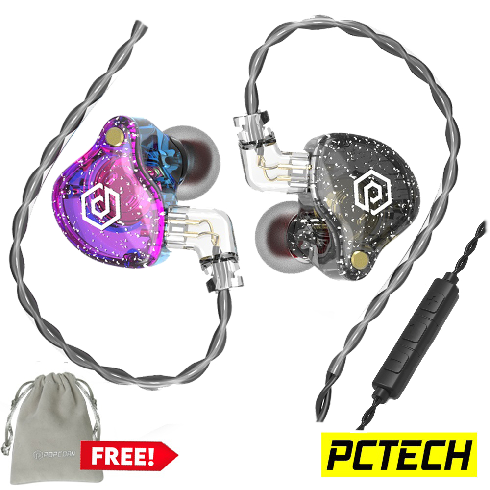 Popcorn Bass X8 Pro Dynamic Earphones HIFI Bass Earbuds InEar Wired