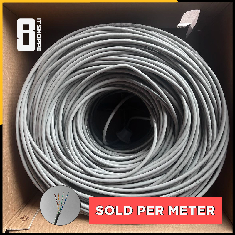 It Shoppe CAT6 UTP Cable Sold Per Meter Gray Cable Shopee