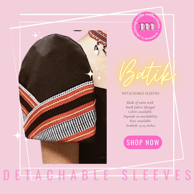 DETACHABLE FILIPINIANA SLEEVES (PAIR) Shopee Philippines