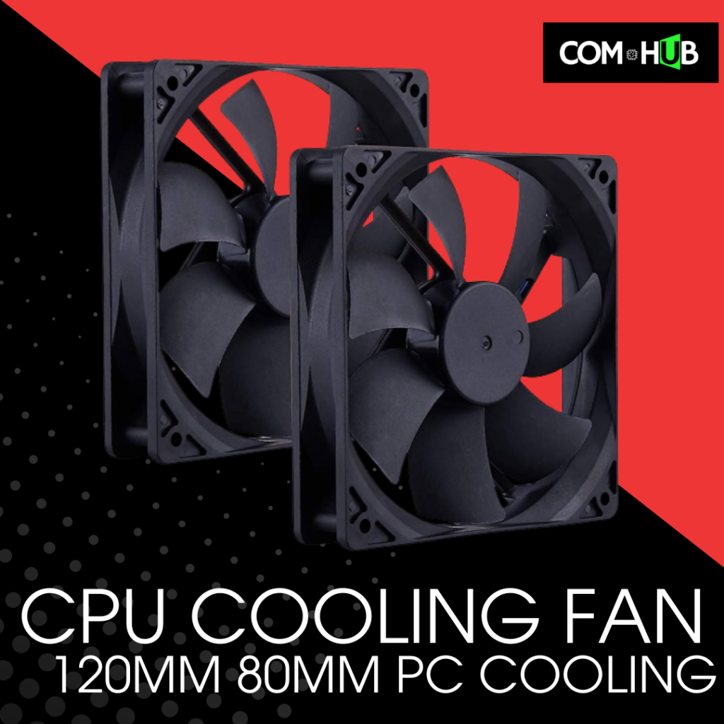 Com Hub PC | CPU Case Chassis Fan 8cm 12cm Black 12v Cooling (used ...