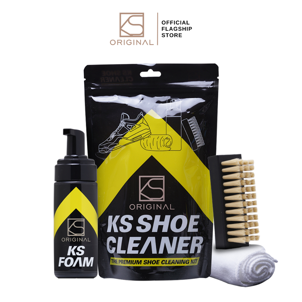 KS ORIGINAL Ks Shoe Cleaner Premium Foam Sneakers Dry Cleaning Kit With ...