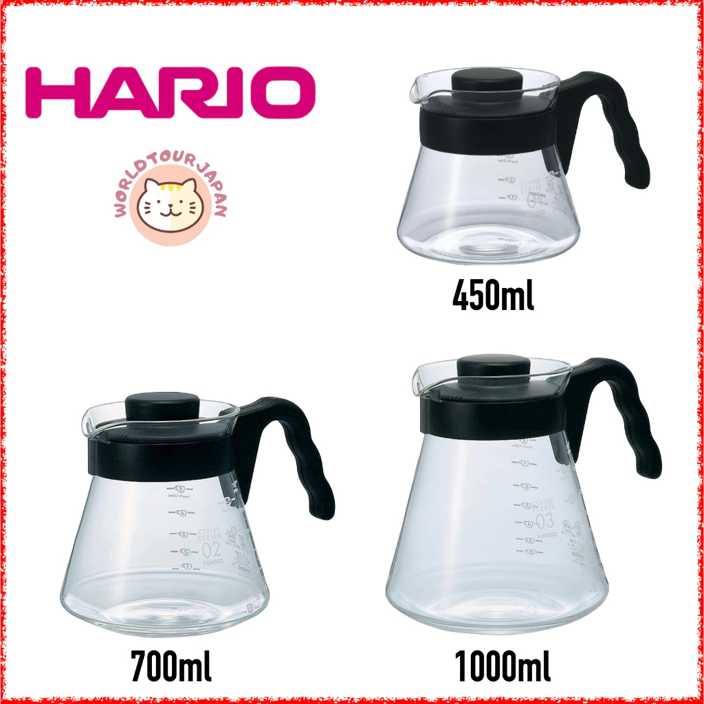 HARIO V60 Coffee Server Pot / 450ml 700ml 1000ml / VCS01B VCS02B VCS