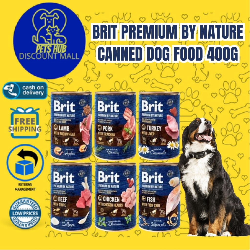 BRIT PREMIUM BY NATURE CANNED DOG FOOD 400G Shopee Philippines